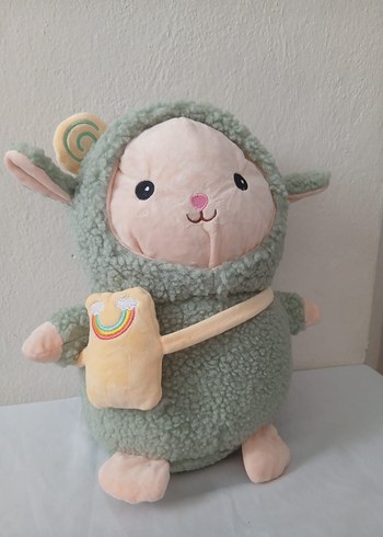 Diğer Pastel Gri Peluş Oyuncak Koyun