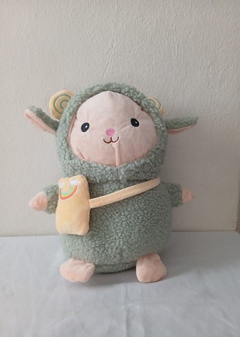 Pastel Gri Peluş Oyuncak Koyun