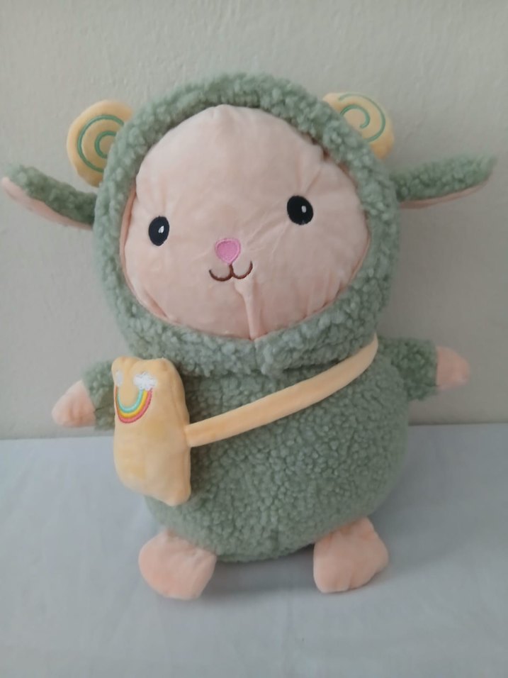Pastel Gri Peluş Oyuncak Koyun - Görsel 5