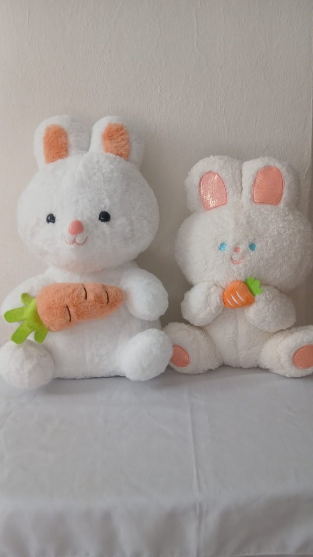 Beyaz Peluş Tavşan Oyuncak - Görsel 4