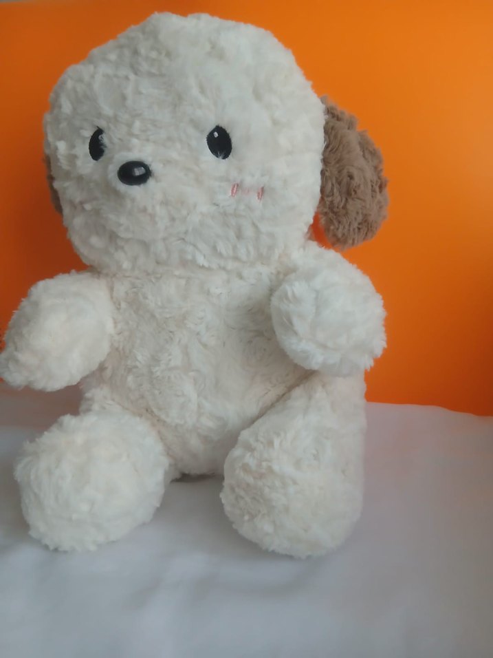 Beyaz Peluş Oyuncak Köpek - Görsel 3