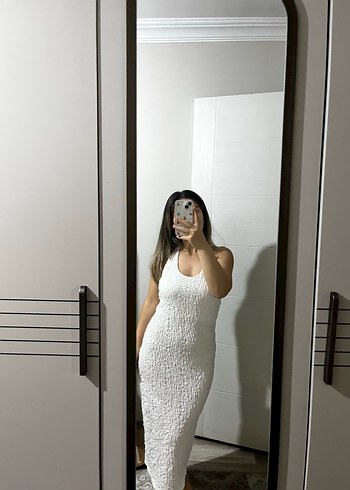 Zara Kadın ekru s beden elbise