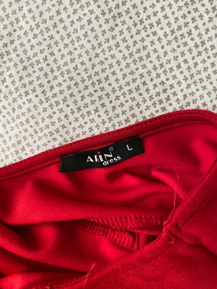 Kırmızı Uzun Drapeli Kadın Abiye - Görsel 3