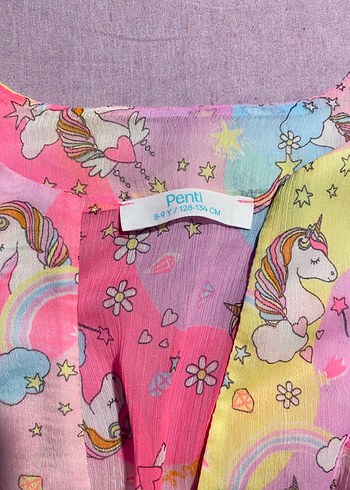 Penti Kız Çocuk Çok Renkli Tie-Dye V Yaka - Görsel 2