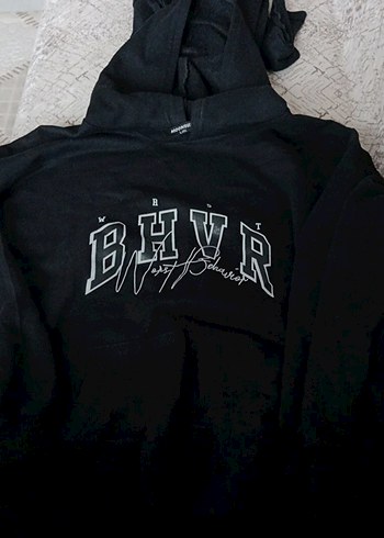H&M Siyah Baskılı Rahat Kesim Sweatshirt s ve m bedenleri mevcut