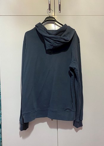 Diğer Gri Kapüşonlu Fermuarlı Kadın Sweatshirt