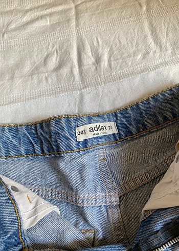 Addax Kadın Mavi Mini Denim Şort