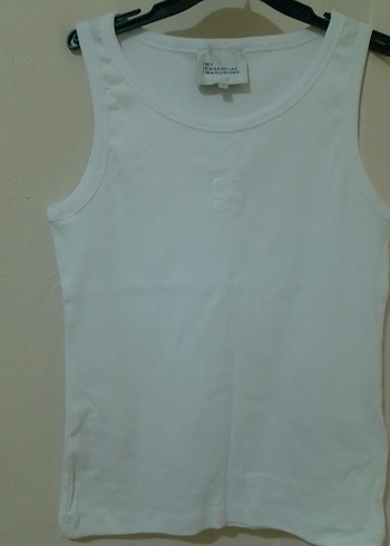 40 Beden beyaz Renk Kolsuz Beyaz tshirt
