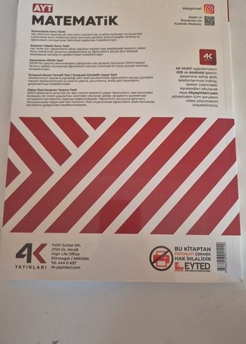  AYT Matematik Konu Özetli Soru Bankası