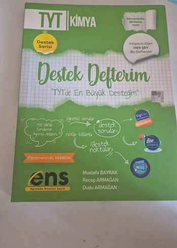 TYT Kimya Destek Serisi Not Defteri