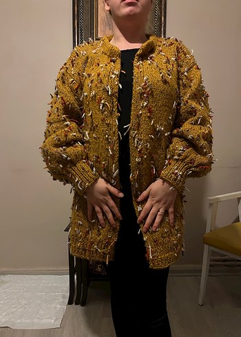  El Emeği Örgü Hırka  Tamamen Kendi Örgüm - Görsel 5