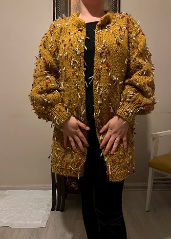  El Emeği Örgü Hırka  Tamamen Kendi Örgüm - Görsel 4