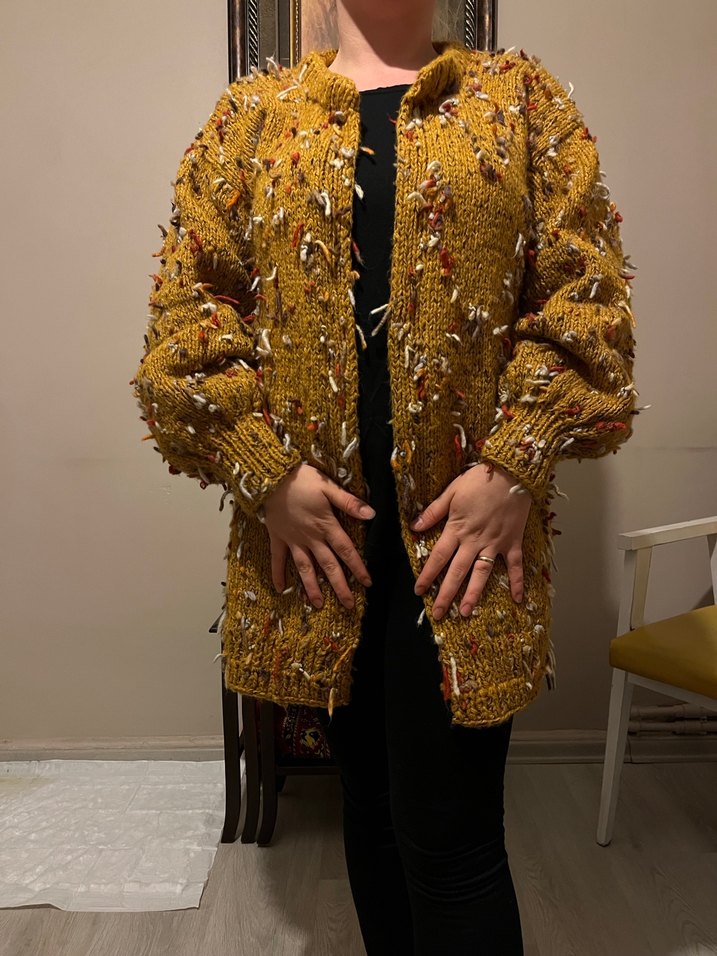  El Emeği Örgü Hırka  Tamamen Kendi Örgüm - Görsel 4