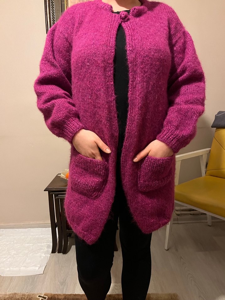  El Emeği Örgü Hırka  Tamamen Kendi Örgüm - Görsel 3