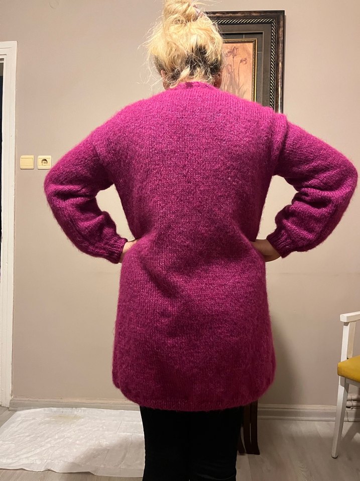  El Emeği Örgü Hırka  Tamamen Kendi Örgüm - Görsel 4