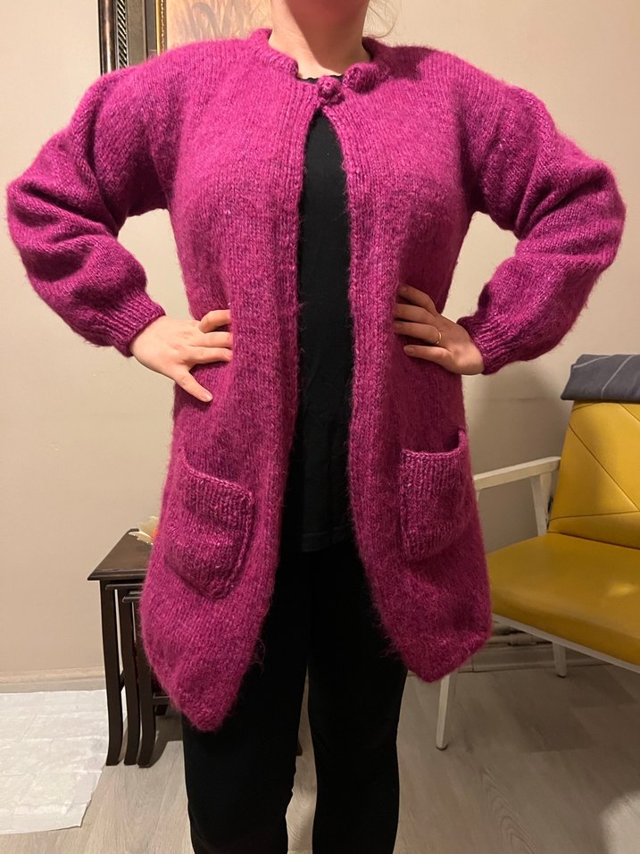  El Emeği Örgü Hırka  Tamamen Kendi Örgüm - Görsel 2