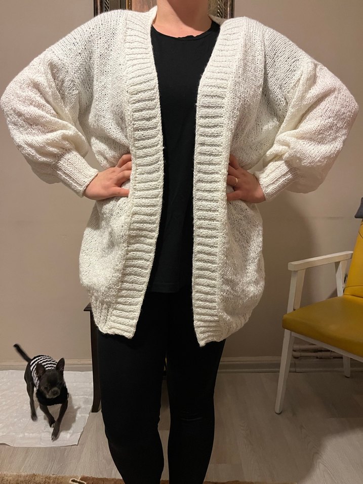  El Emeği Örgü Hırka  Tamamen Kendi Örgüm - Görsel 2