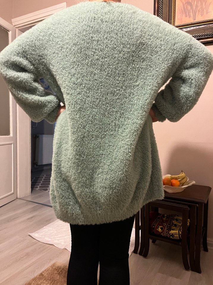  El Emeği Örgü Hırka  Tamamen Kendi Örgüm - Görsel 3