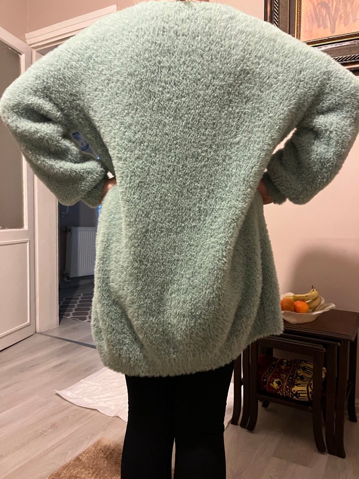  El Emeği Örgü Hırka  Tamamen Kendi Örgüm - Görsel 4