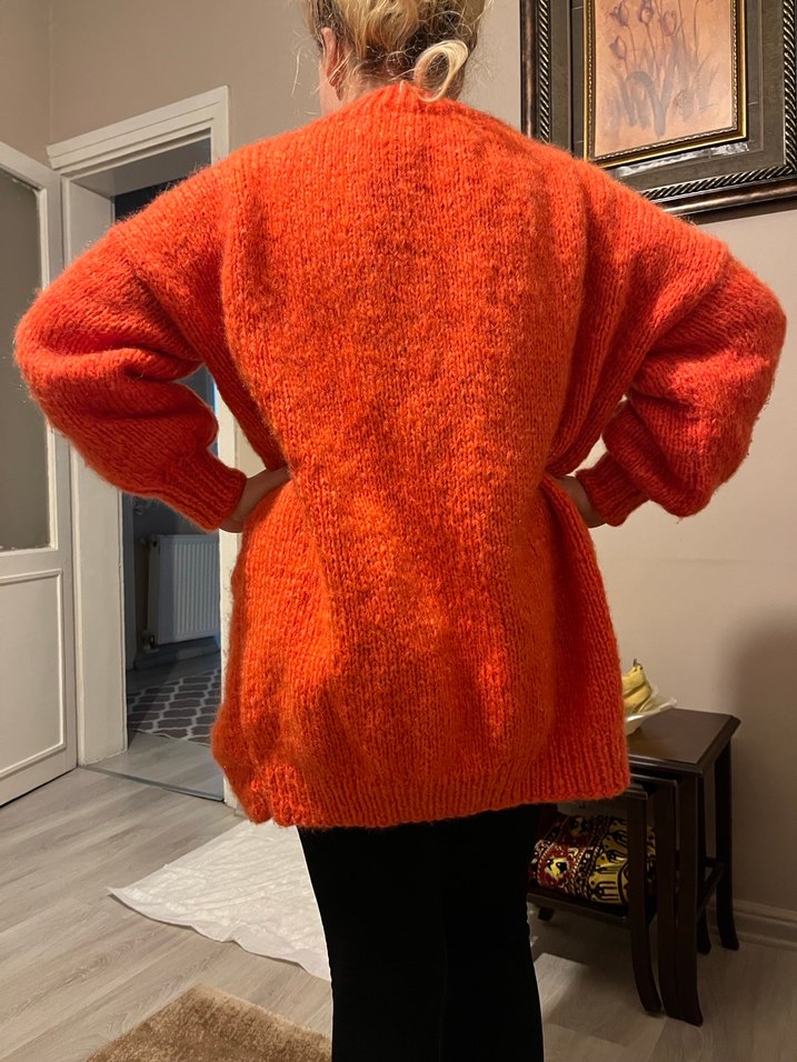  El Emeği Örgü Hırka  Tamamen Kendi Örgüm - Görsel 3