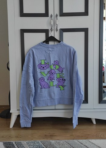 Diğer ön ve arka baskılı kadın sweatshirt