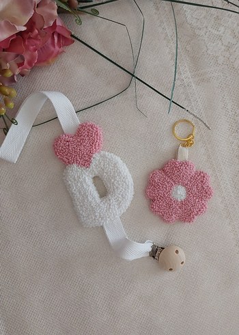 Pembe Bebek Emzik askısı ve anahtarlık