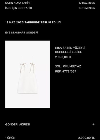 ZARA KISA SATEN KURDELE YÜZEYLİ ELBİSE - Görsel 6