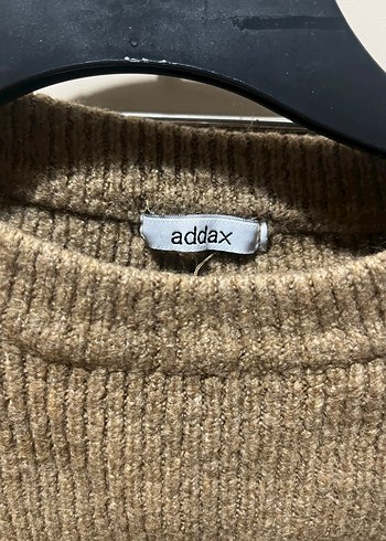 Kahverengi Triko Kadın Kazak Crop - Görsel 2