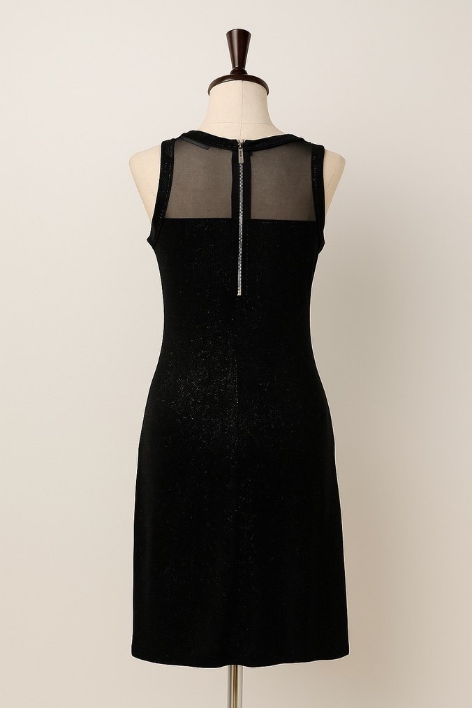 Siyah Midi Elbise - Görsel 2