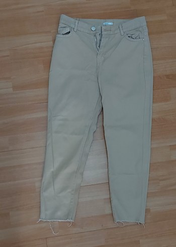 Bej Midi Boy Regular Fit Kot Pantolon
