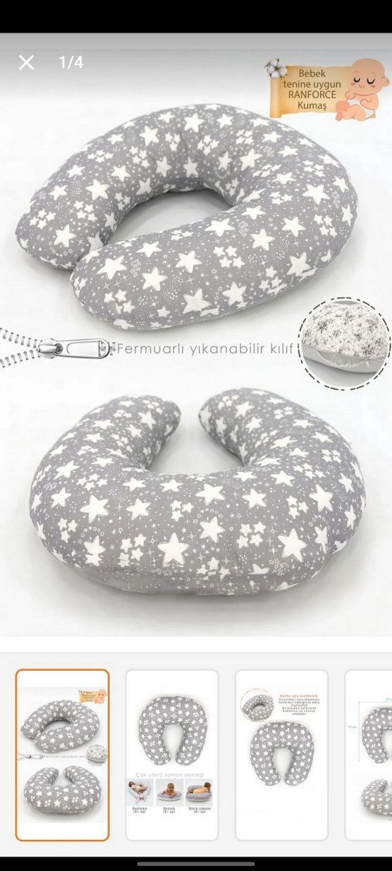 Gri Emzirme ve Hamile Yastığı - Görsel 2