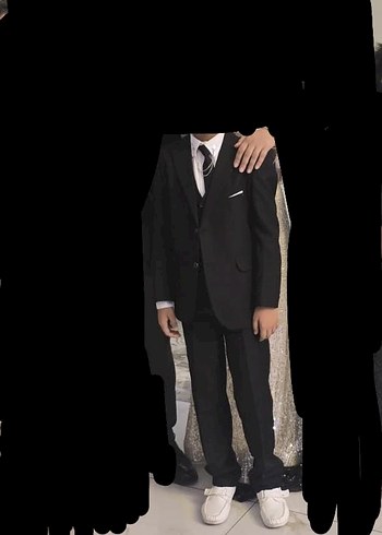 Diğer Kemerli Siyah Çocuk Takım Elbise