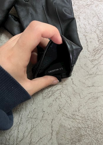 Siyah Deri Kadın Eldiveni, Kürklü - Görsel 6