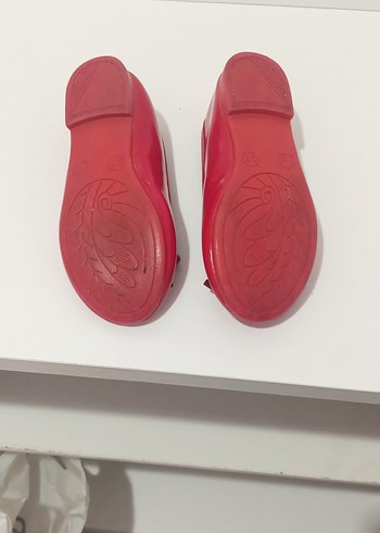 Kırmızı Fiyonk Detaylı Kız Çocuk Babet - Görsel 3