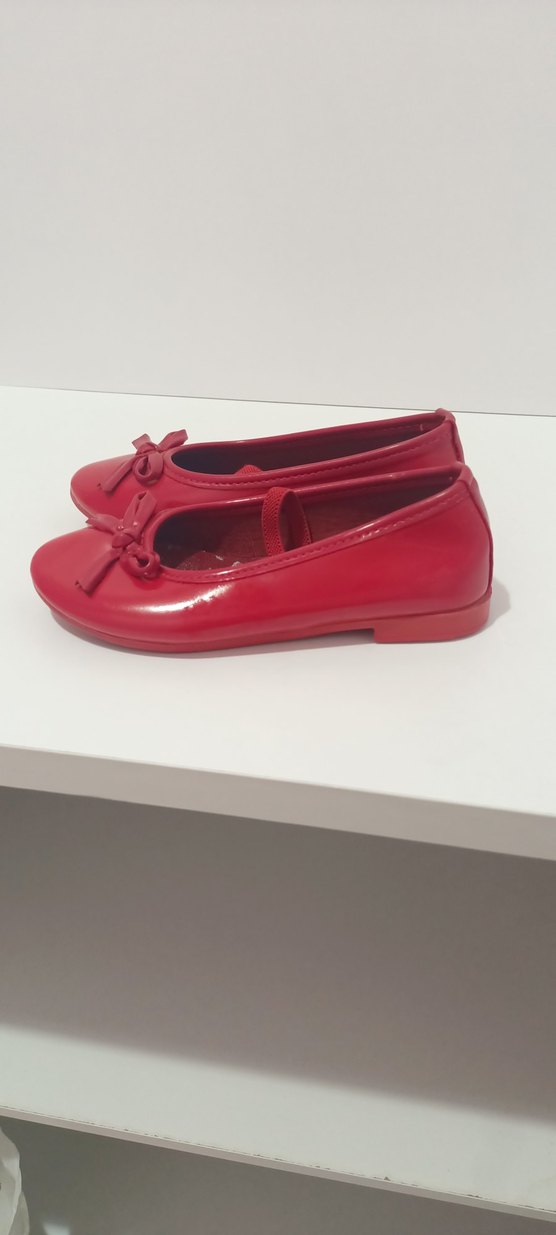 Kırmızı Fiyonk Detaylı Kız Çocuk Babet - Görsel 2