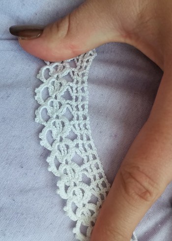El Örgüsü Beyaz Bohem Dantel Şerit 425 cm
