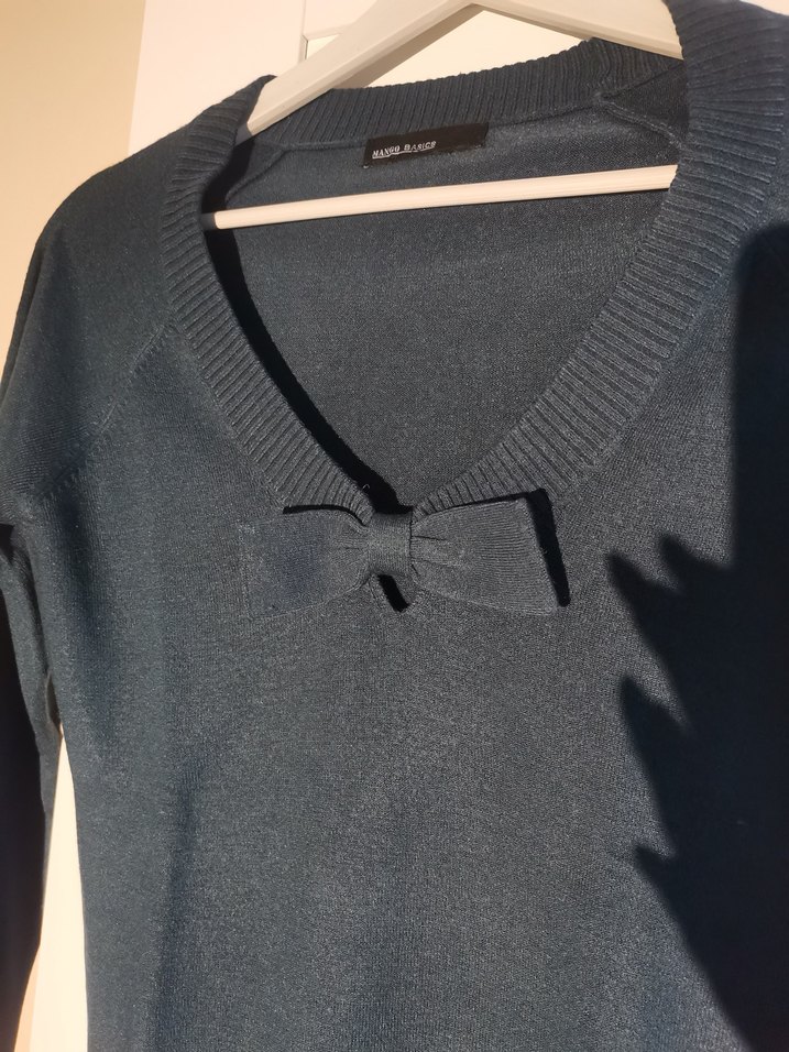 Mango V Yaka Uzun Kollu Kadın Kazak - Görsel 2