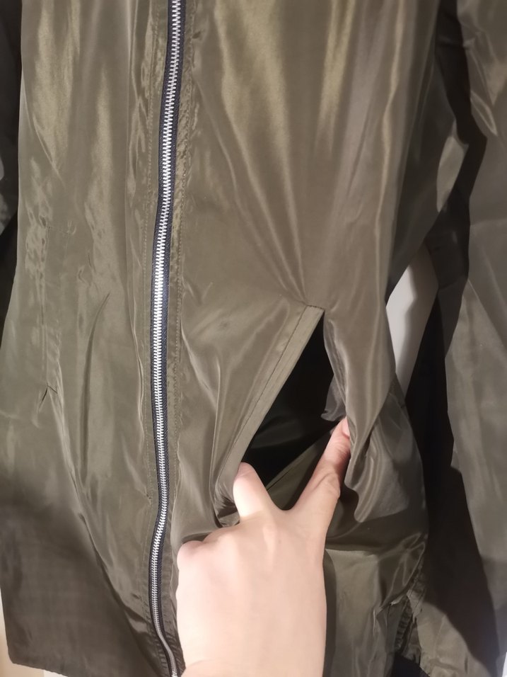 Koton Marka Haki Renk Baskılı Fermuarlı Ceket - Görsel 4