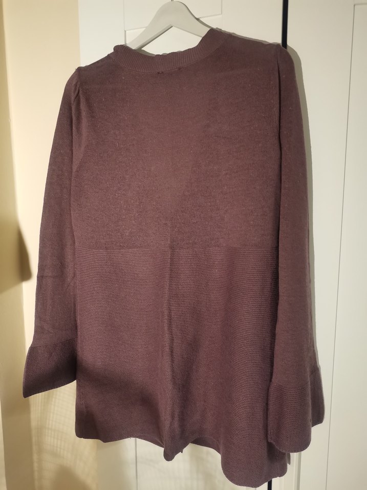 Afrodit Düğmeli Mor Kadın Hırka - Görsel 4