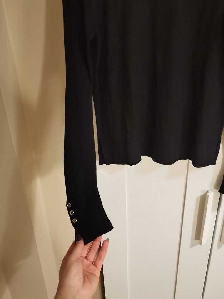 Koton Siyah Kadın Uzun Kollu Kazak - Görsel 2