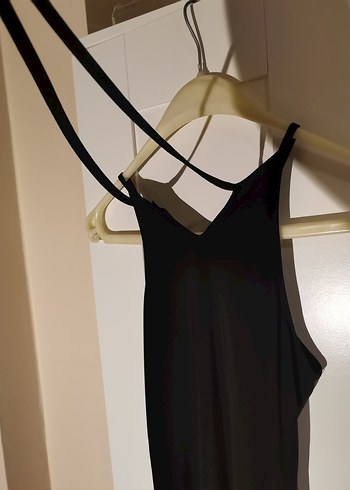 Polo Garage İnce Askılı Siyah Elbise - Görsel 5