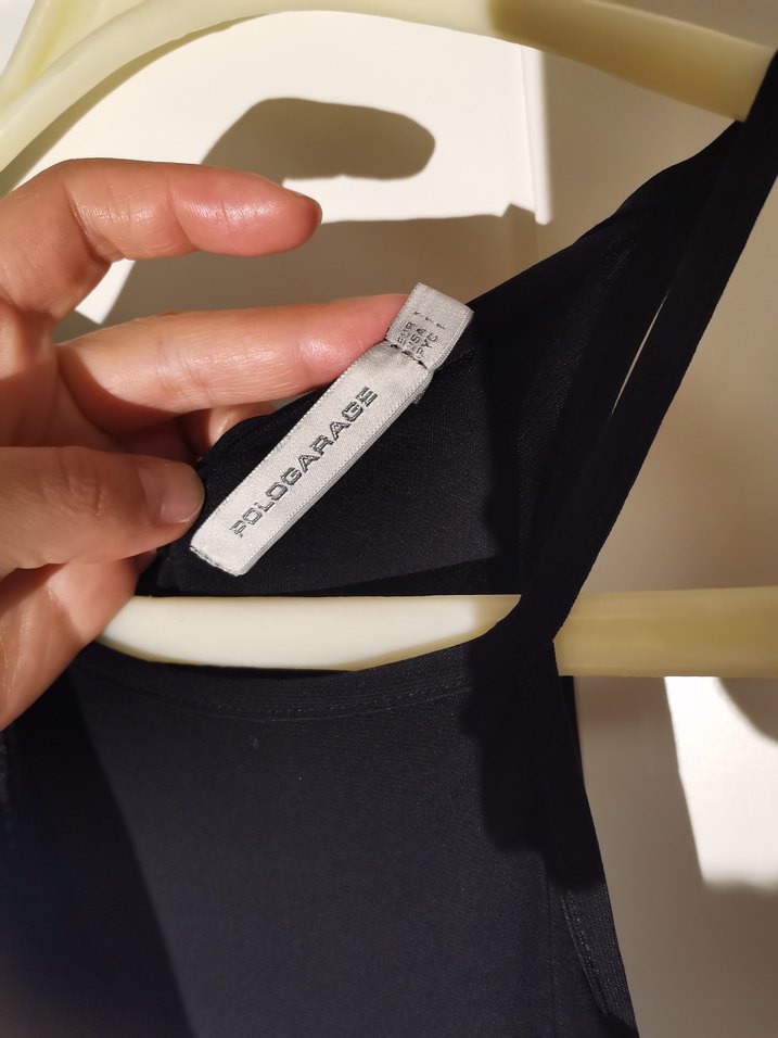 Polo Garage İnce Askılı Siyah Elbise - Görsel 3