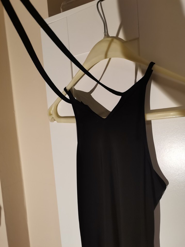 Polo Garage İnce Askılı Siyah Elbise - Görsel 5