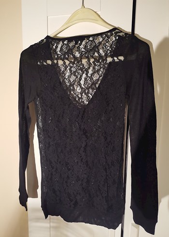 Koton Dantel Detaylı Siyah Hırka - Görsel 6