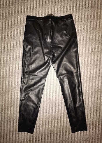 Kadın Siyah Deri Pantolon - Görsel 5