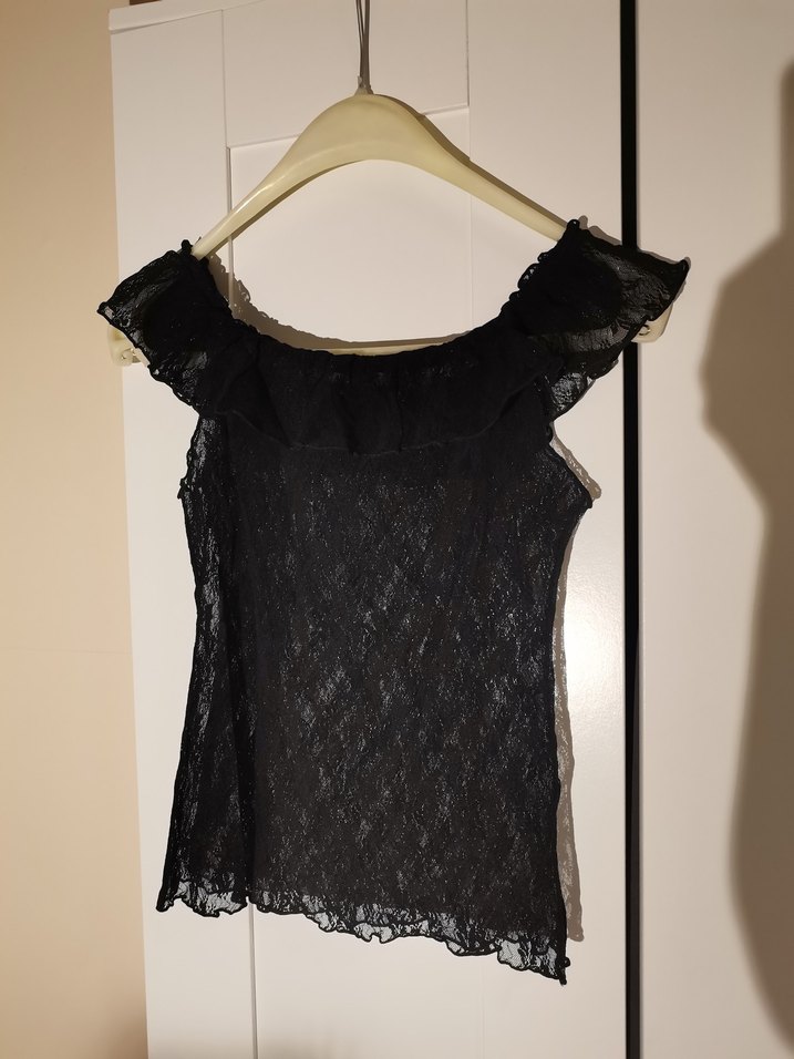 Zara Tül Transparan Bluz - Görsel 5