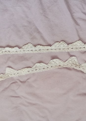  Bohem Tarz El Yapımı Dantel Şerit 2 Parça 35 cm