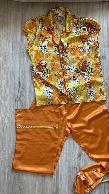 kadın saten pijama takımı