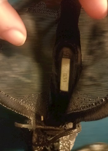 37 Beden siyah Renk Siyah Yılan Desenli Payetli Stiletto Topuklu Ayakkabı