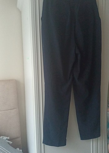 Zara Lacivert Kadın Kumaş Pantolon Midi Boy